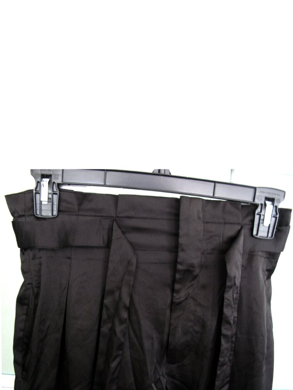 🆕 SHE+SKY Women PANTS Black trouser size SMALL lightweight fabric SATIN feel